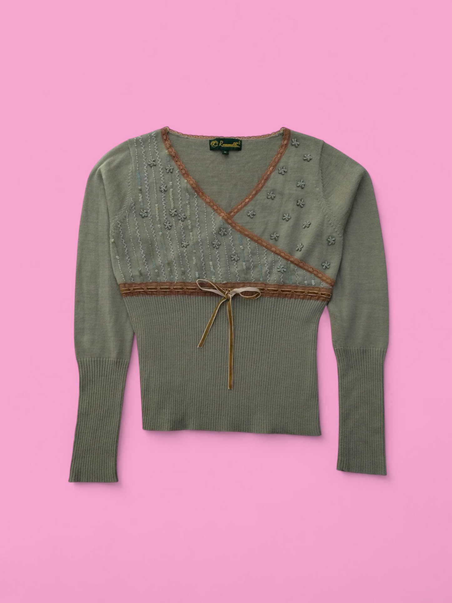 Vintage Y2K Fairycore Sweater – 2000s Cottagegore