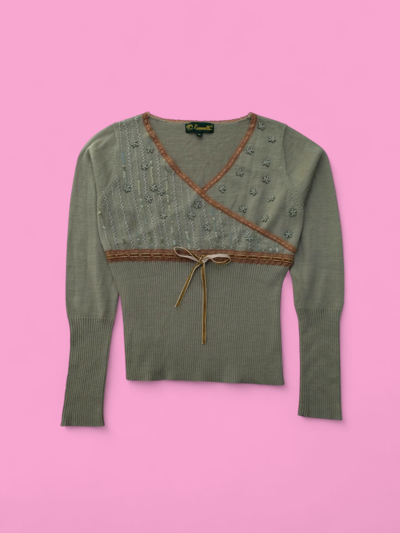 Vintage Y2K Fairycore Sweater – 2000s Cottagegore 